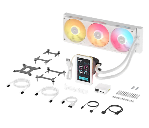Corsair iCUE LINK TITAN II 360 RX LCD 3x120mm White - 1603092 - zdjęcie 3
